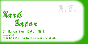 mark bator business card